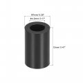 Uxcell Abs Round Spacer Washer Id 4 2mm Od 7mm L 12mm Plastic Standoff For 3d Printer Tv Wall Mounting Electrical Outlet Black