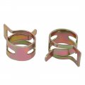 Uxcell 10 Pcs 12mm Spring Band Type Action Fuel Hose Pipe Air Clamp Bronze Tone