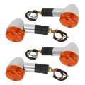 Motoqueen For Kawasaki Vulcan Vn 1500 1600 1700 2000 800 900 Motorcycle Turn Signal Lights Bolt 10mm 12v Front And Rear Amber 