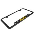 Ford Mustang Gt 5 0 License Plate Frame Yellow Dual Logo Real Carbon Fiber 12 In X 6 Black Glossy Finish 50 States Universal