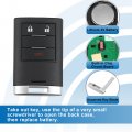 X Autohaux 3 Button Car Keyless Entry Remote Control Replacement Key Fob Proximity Smart Nbg009768t For Cadillac Srx 2010-2015