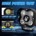 Led Driving Lights 40w 4in High Low Brightness Backup Reverse Rear Spot Flood Beam Work Pod Light Bar For Truck Atv Utv Suv