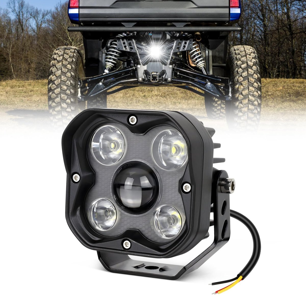 Led Driving Lights 40w 4in High Low Brightness Backup Reverse Rear Spot Flood Beam Work Pod Light Bar For Truck Atv Utv Suv