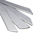 Jeep Trailhawk Real Carbon Fiber Door Sill Step Protector Kick Plates Silver 4 Piece Universal Fit 19 In X 1 5 Official 