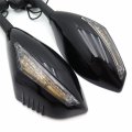Smt-turn Signal Glass Mirror Compatible With Triumph Daytona Tt600 Trophy Ducati Ninja Gloss Black B075vlwly4