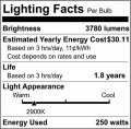 S1918 Halogen Lamp Light Bulb Frost Finish 250 Watts T4 5 Shape Mini Cand Base E11 Ansi 120 Voltage 3780 Initial Lumens 3-5 32