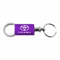 Au-tomotive Gold Anodized Aluminum Valet Keychain For Toyota Venza Purple