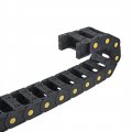 Uxcell R55 25mm X 57mm Plastic Open Type Cable Wire Carrier Drag Chain 1m Length For Cnc Black