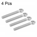 Uxcell M10 X 70mm 304 Stainless Steel Machine Shoulder Lift Eye Bolt Rigging 4pcs