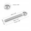 Uxcell M10 X 70mm 304 Stainless Steel Machine Shoulder Lift Eye Bolt Rigging 4pcs