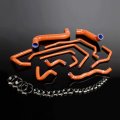 Silicone Radiator Hose Kit For 2002-2007 Impreza Wrx Gda Gga Sti Gdb Ggb Ej20 Deep Orange With Clamps 