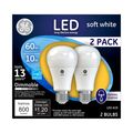 Ge Lighting 67591 Dimmable Led A19 Light Bulb With Medium Base 9-watt Soft White 2-pack