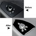 Fsfy Carbon Fiber Rhd Door Lock Button Interior Panel Stiker Cover Trim Decor Piano Black For Audi Ttrs Tt Tts 08-14 Car