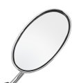 1 Pair Motorcycle 10mm Screw Thread Rear View Side Mirror Rearview Universal Silver Tone