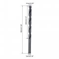 Uxcell High Speed Steel Lengthen Straight Shank Twist Drill Bit Fully Ground Black Oxide 10mm Diameter 185mm Total 105mm Length