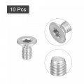 Uxcell M4x8mm Torx Security Machine Screws 10pcs 316 Stainless Steel Countersunk Head Tamper Proof Screw Fasteners Bolts