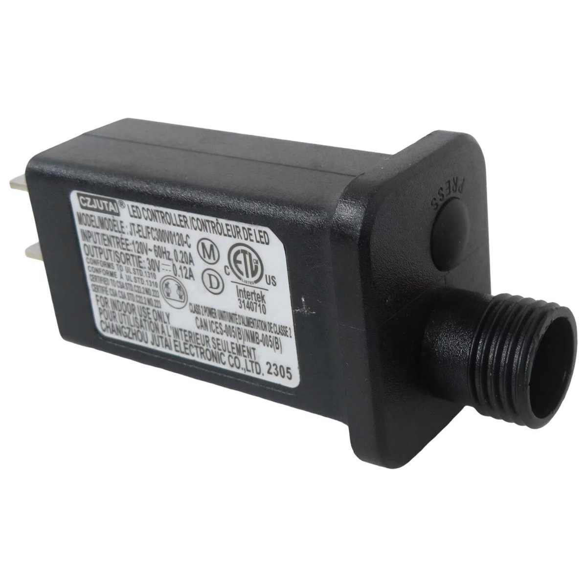 Led String Light Controller 8 Mode Power Adapter With Memory And Ip44 Rating 30v 3 6w 0 12a