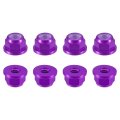 Nylon Insert Hex Lock Nuts 8pcs M3 X 0 5mm Aluminum Alloy Self-locking Anodizing Flange Nut For Fasteners Purple 