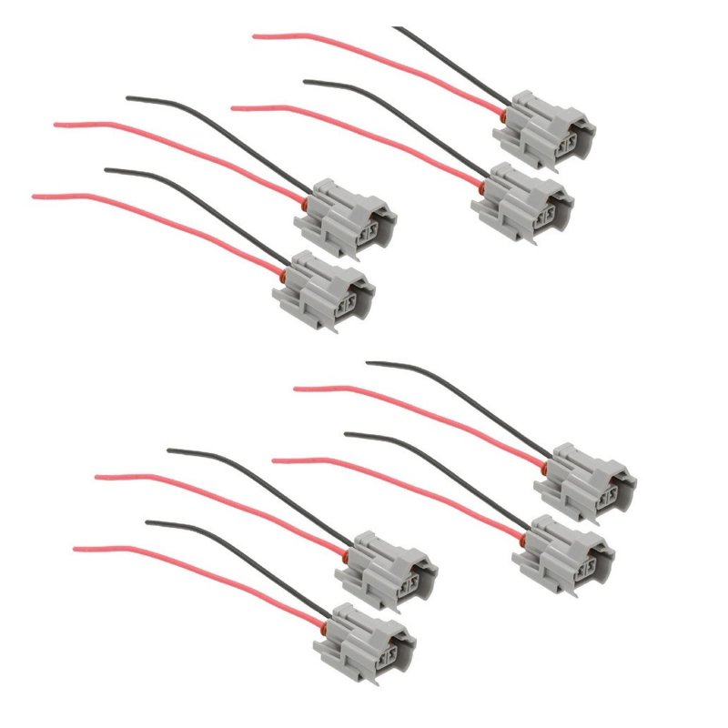 Michigan Motorsports Denso Fuel Injector Connectors With Pigtails Top Slot Fits 210lb 2200cc Id2000 Fic2150 Mazda Toyota Lexus