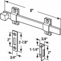 Prime-line Mp4914 Surface Bolt 8 In Steel Brushed Chrome Finish Heavy Duty Construction Single Pack