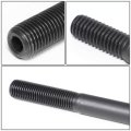 Lepow-011 Steel 12 Point Cylinder Head Studs Nuts Set For 55-00 Small Block Sbc 265 302 305 307 350 383 400 8740 Chromoly Black 