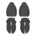 Gxywady 4x Dark Grey Front Driver Passenger Side Seat Cover Artificial Leather Bottom Lean Back Replacement For Chevy Express