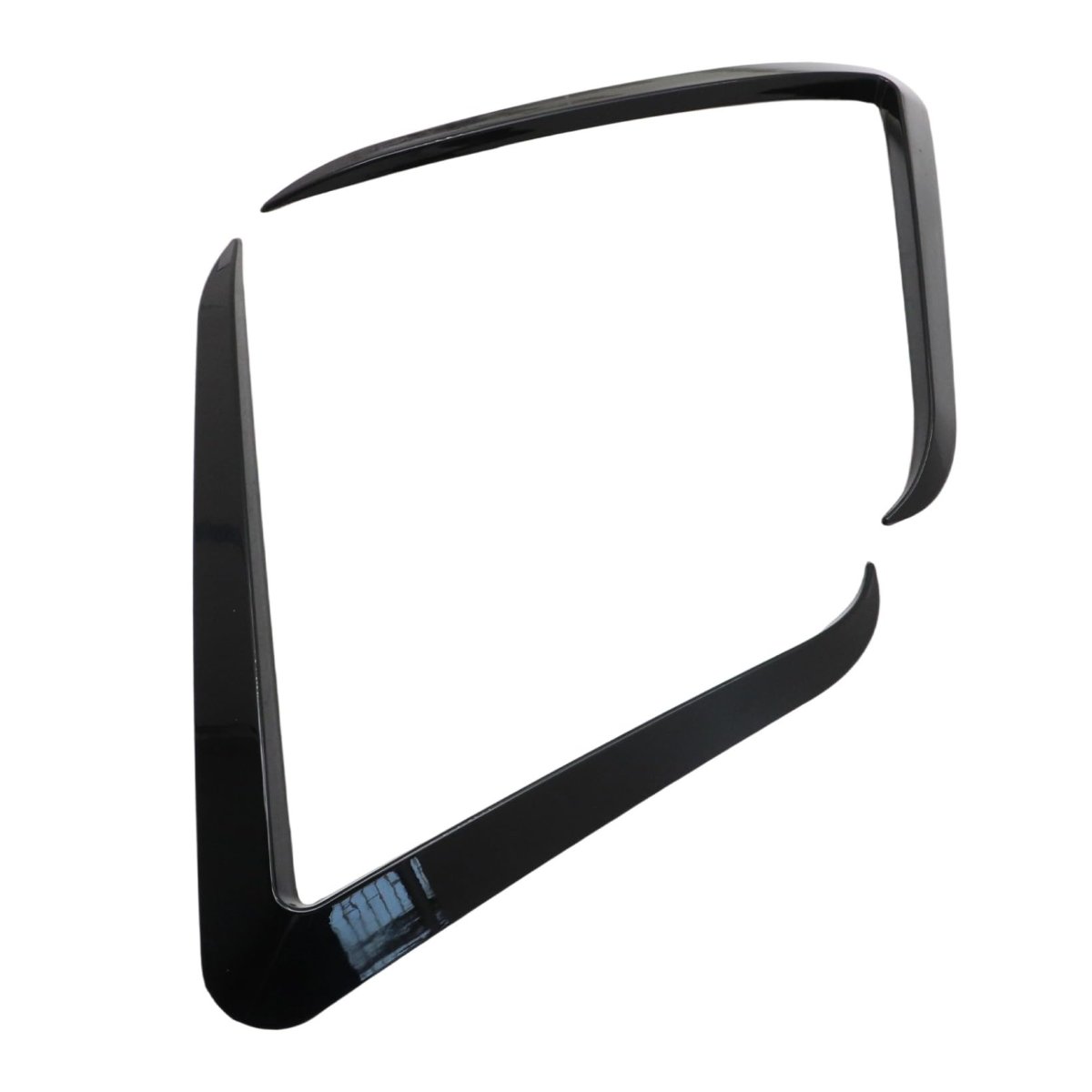 Black Front Bumper Fog Lamp Wind Knife Spoiler For Tesla Model Y 2025 2026 Light Eyebrow Cover Trim 2 Piece Blade Set