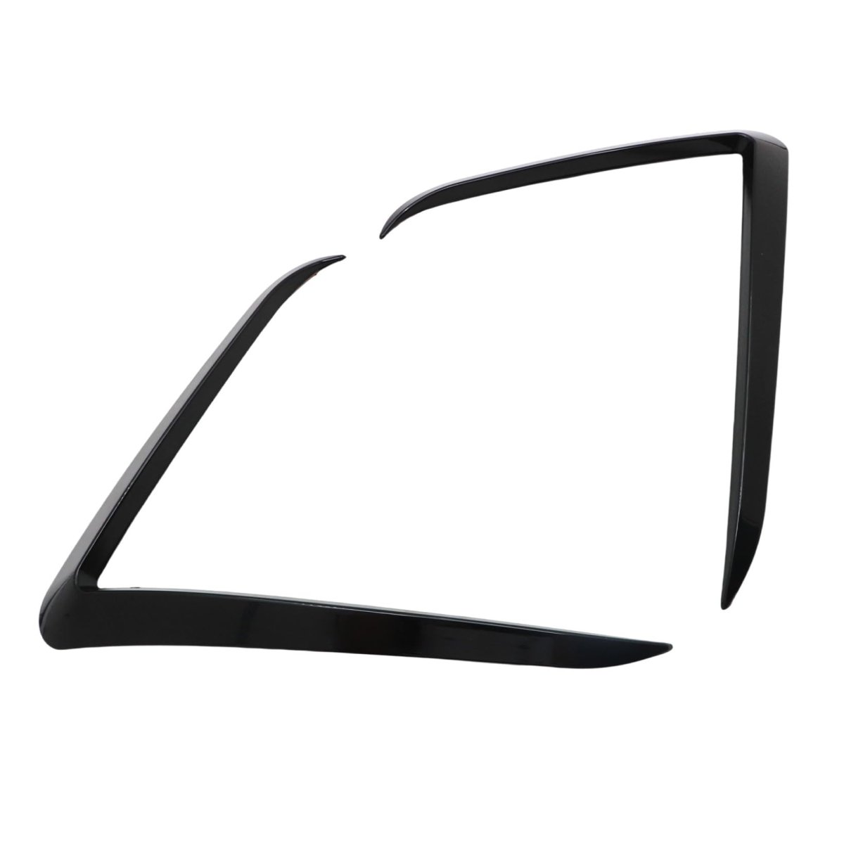 Black Front Bumper Fog Lamp Wind Knife Spoiler For Tesla Model Y 2025 2026 Light Eyebrow Cover Trim 2 Piece Blade Set
