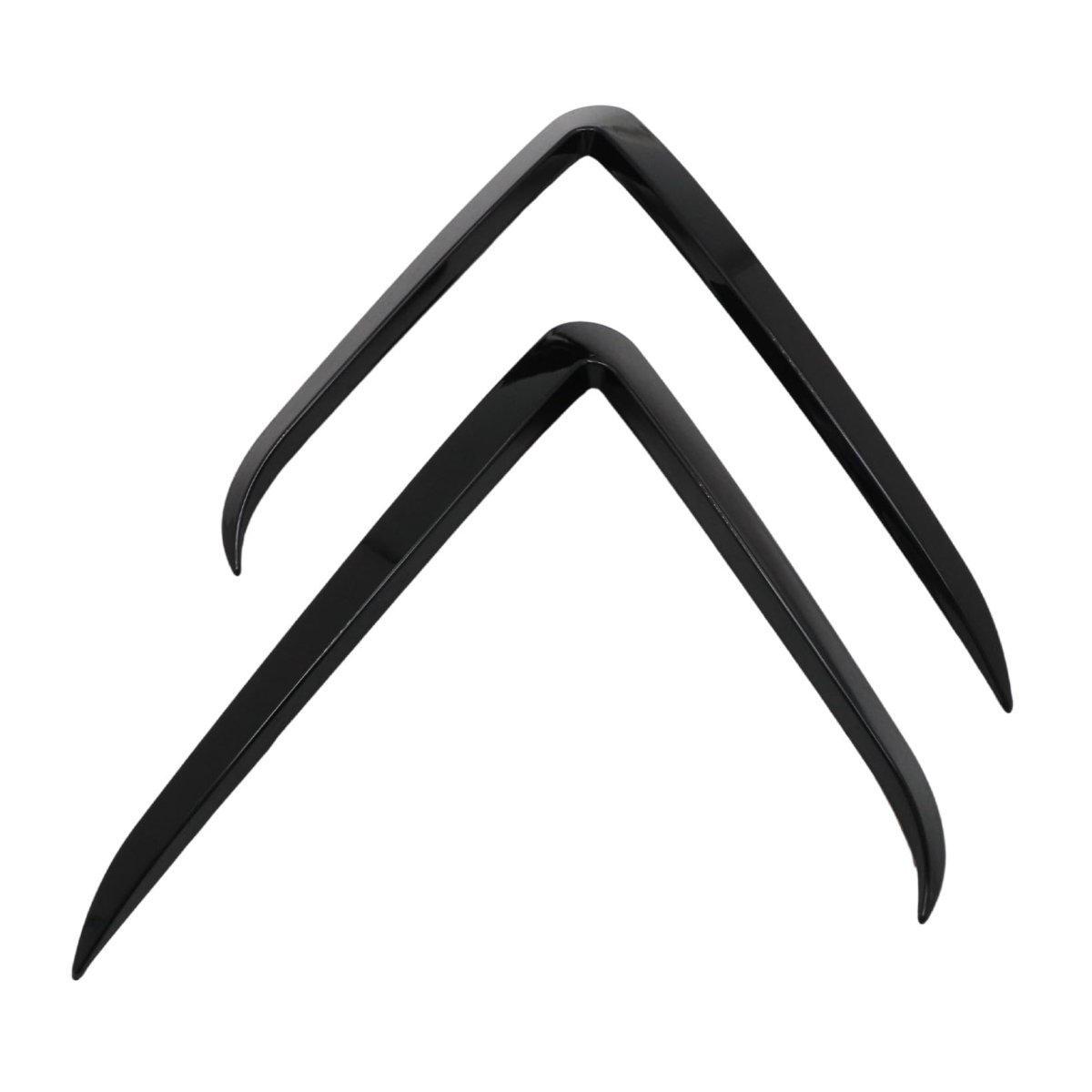 Black Front Bumper Fog Lamp Wind Knife Spoiler For Tesla Model Y 2025 2026 Light Eyebrow Cover Trim 2 Piece Blade Set