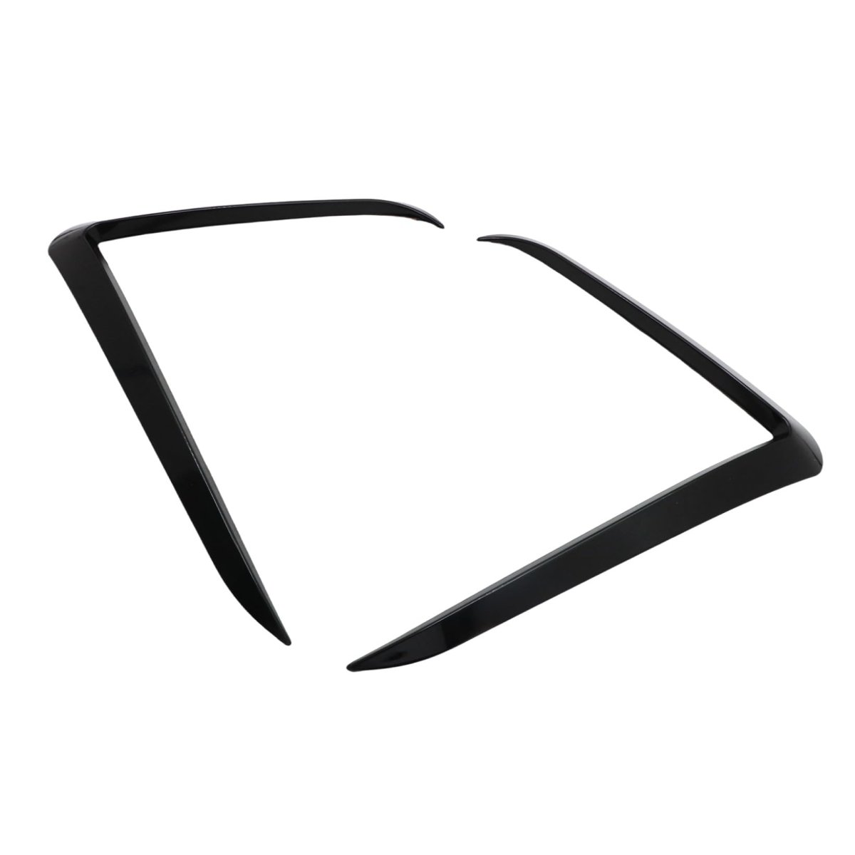 Black Front Bumper Fog Lamp Wind Knife Spoiler For Tesla Model Y 2025 2026 Light Eyebrow Cover Trim 2 Piece Blade Set