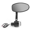 2pcs 7 8in Motorcycle Rearview Mirror Aluminum Handlebar End Mirrors With Turn Light Universal Parts