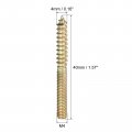 Uxcell M4x40mm Hanger Bolts 30pcs Double Ended Thread Dowel Screws For Wood Furniture Connecting