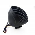 Taswk 5 Motorcycle Headlight Grill Prison Chopper Bobber Head Lamp Black