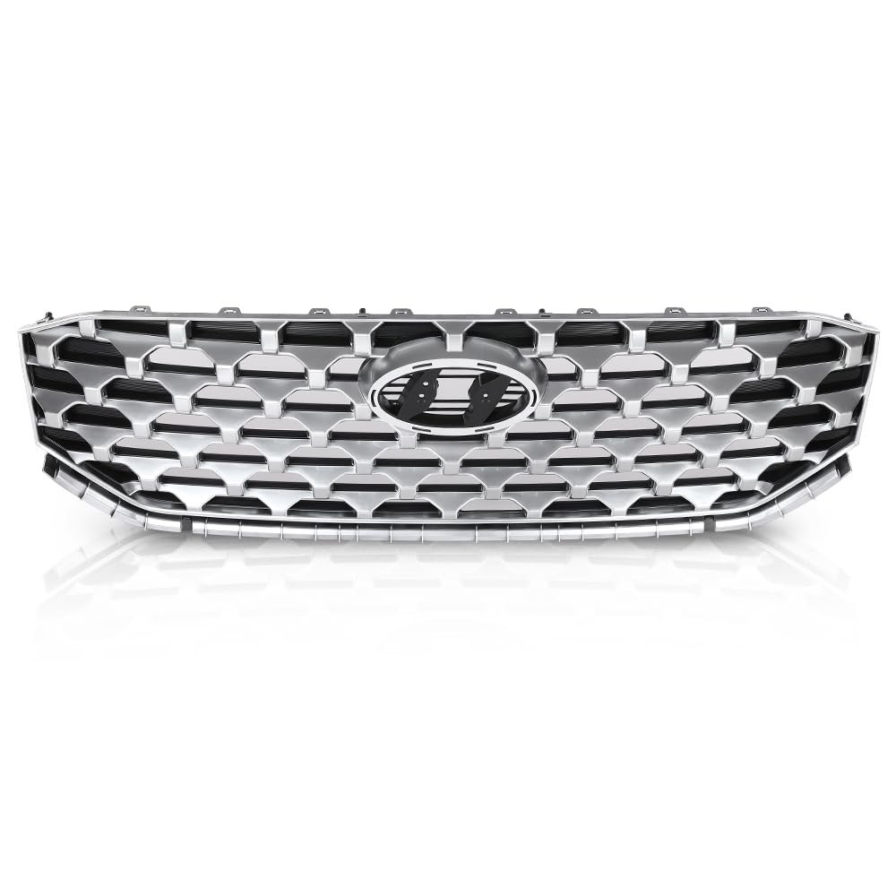 Front Upper Grille Assembly Chrome For Hyundai Santa Fe 2021 2022 86350-s2500 86350 S2500 86350s2500