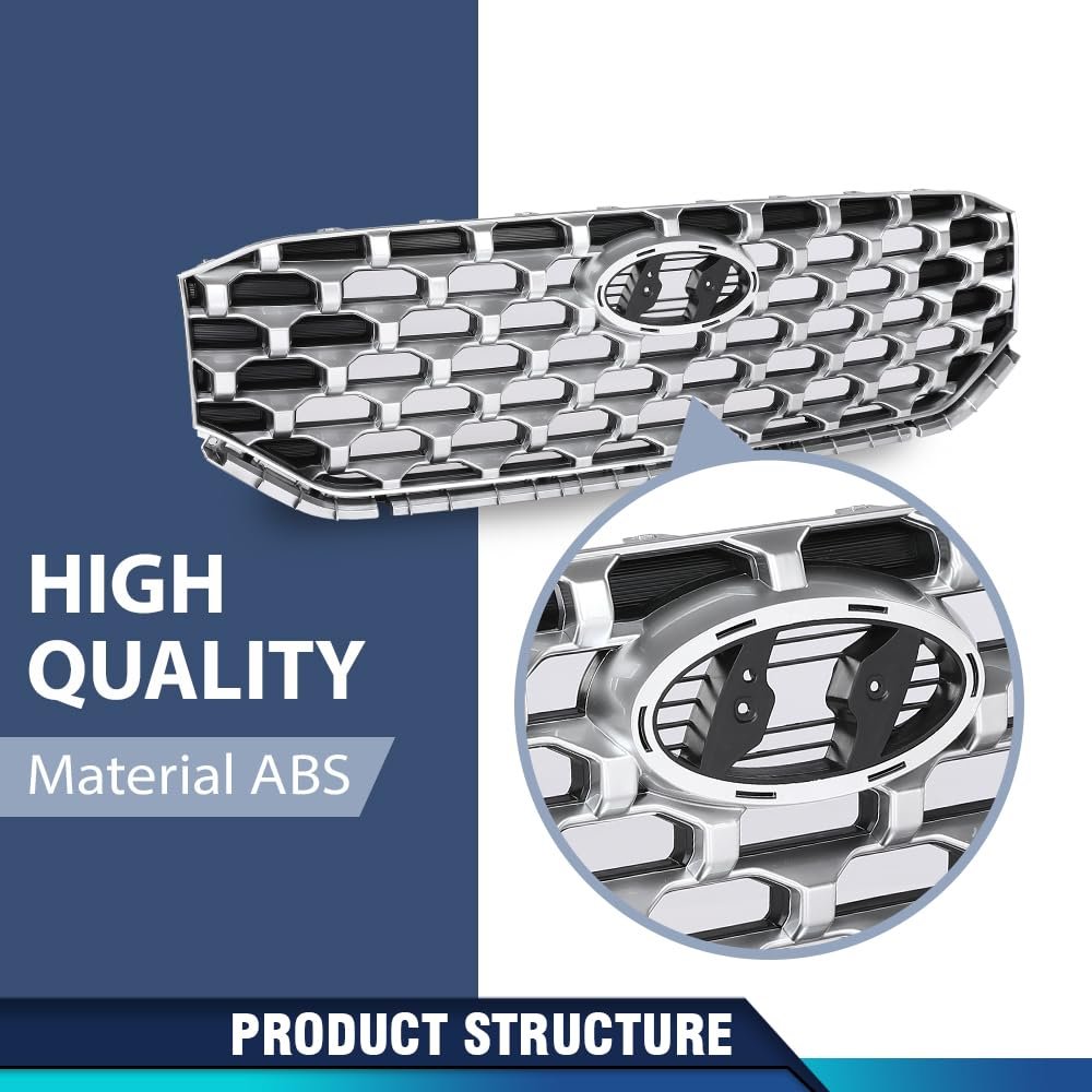 Front Upper Grille Assembly Chrome For Hyundai Santa Fe 2021 2022 86350-s2500 86350 S2500 86350s2500