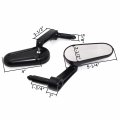 Httmt- 2x Black 7 8 22mm Universal Fit Custom Motorcycle Bikes Bar End Rearview Side Mirrors Compatible With Triumph Street