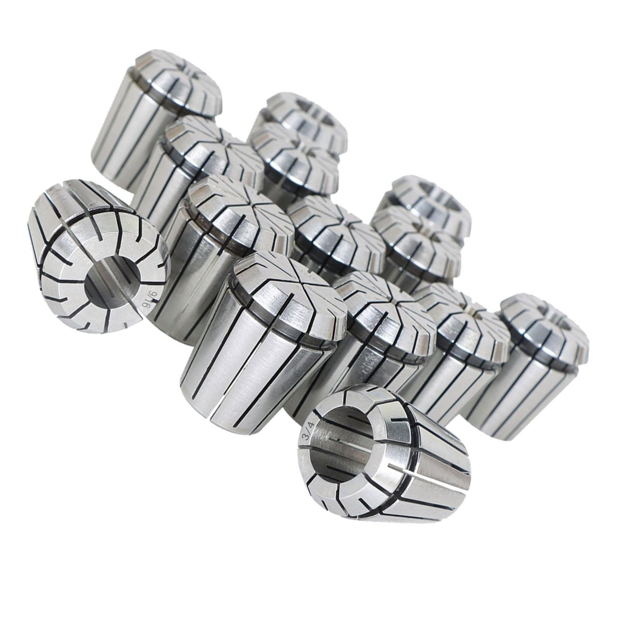 14pcs Er32 1 16 Inch-3 4 Inch Steel Spring Collet Set Fit For Cnc Milling Chuck Lathe Tool Holder