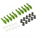 Yibid 5mm 10pcs Motorcycle Windscreen Spike Bolts Screws Windshield M5 Fairing License Plate Mounting Kit Well Nutsreplacement