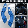 X Autohaux 1 Pair Blue Steering Wheel Shift Paddle Shifter Aluminum Alloy Extend Cover For Lexus Is300h Is350 Is250 Is300