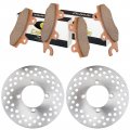 Caltric Front Left Right Brake Disc Rotor Pad Compatible With Yamaha Rhino 700 Yxr700 4x4 2008-2013 