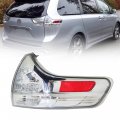 Waltyotur Clear Len Outer Body Tail Lights Brake Lamp Right Passenger Side Light White Replacement For 2011-2015 Toyota Sienna