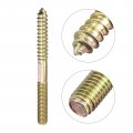 M8x90mm Hanger Bolts 80pcs Double Head Thread Dowel Screws For Wood Furniture Connecting 