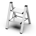 Gamegem 2 Step Ladder Aluminum Folding Stool With Anti-slip Sturdy And Wide Pedal Lightweight Portable Multi-use Stepladder For 