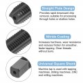Uxcell Metric Thread Tap M10 X 1 5 H2 Nitride Coated Straight Flute Screw Milling Machine Taps Threading Tapping Repair Tool