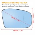 X Autohaux Car Passenger Right Rearview Mirror Glass Heated With Backing Plate For Mercedes-benz S430 2000-2003