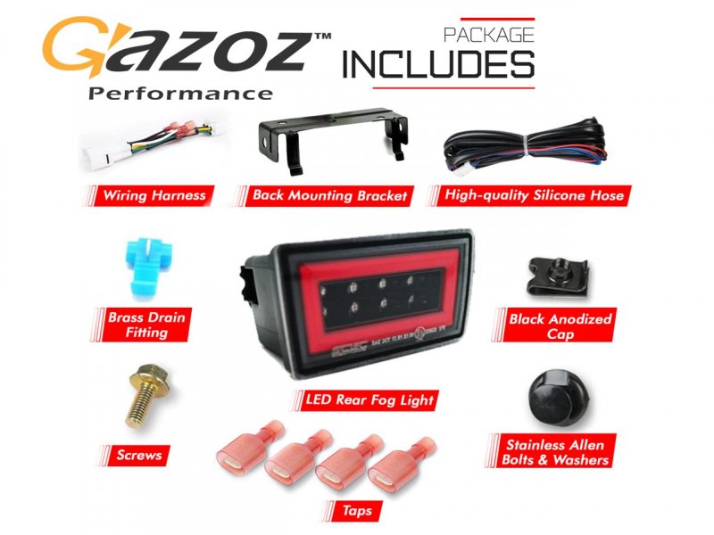 Performance Pnp Led Rear Brake Light For 2022-2023 Red Bar Drl Base Ring F1 Wire Harness Mounted Bracket