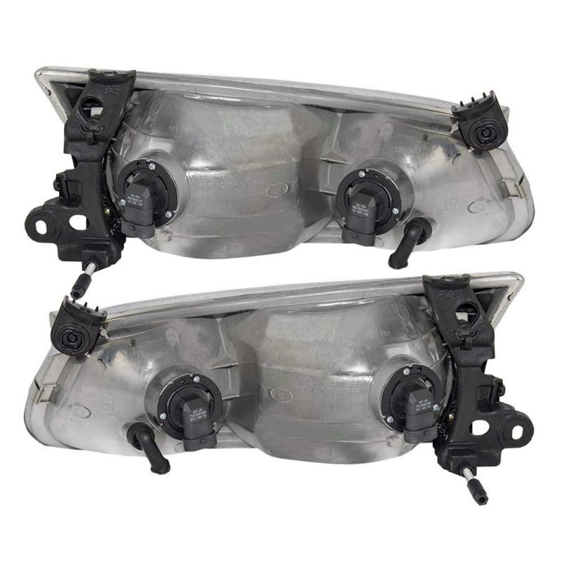 Headlight Assemblies For Toyota Camry 2000 2001 Driver And Passenger Side Pair Halogen Clear Polycarbonate Lens Waterproof