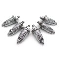 Smt- 6 Pcs Chrome Eagle Head Bolts Screws For License Plate Tag Frame Windshield Trim P N Xh6009-a 