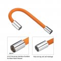 Uxcell Foaming Extension Tube Faucet Lengthen Extender Sink Drain Bathroom Flexible Water Hose Adapter Orange 50cm