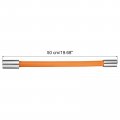 Uxcell Foaming Extension Tube Faucet Lengthen Extender Sink Drain Bathroom Flexible Water Hose Adapter Orange 50cm